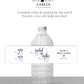 Printed Personalized Water Bottle Labels / Modern Script Hearts - SM20