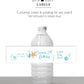 Printed Personalized Water Bottle Labels / Beach, Starfish & Waves - SA22