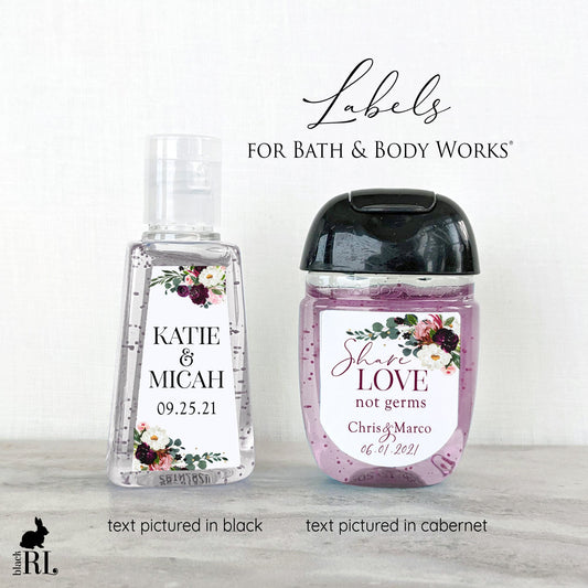 Printed Bath and Body Works® PocketBac Sanitizer Labels / Brilliant Fall Bouquet - BC20