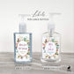 Printed Large Hand Sanitizer Labels / Wildflower Design - WF20