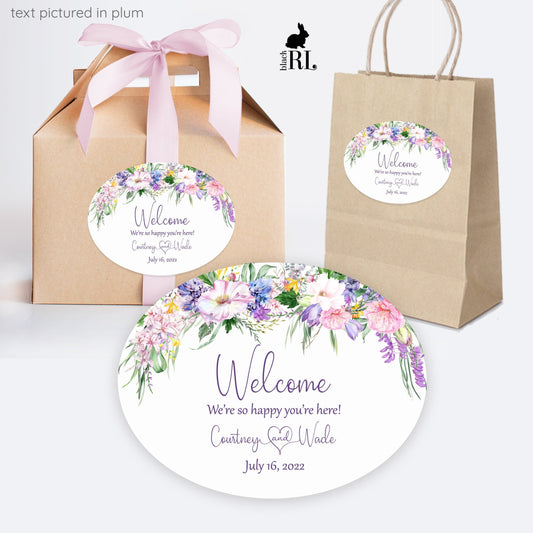 Printed Oval Bag and Box Labels / May Bouquets -  MB22
