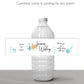 Printed Personalized Water Bottle Labels / Beach, Starfish & Waves - SA22
