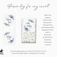 Printed Tic Tac® Labels / Navy Flowers in Gold Geometric Shape - NG19