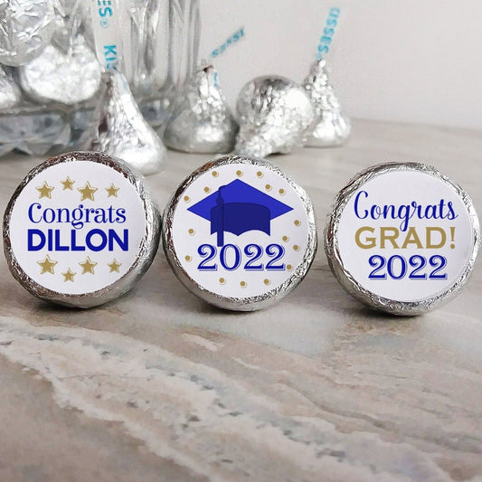 Printed Chocolate Kiss Stickers / Graduation - GD22