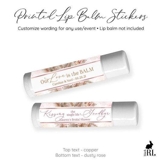Printed Lip Balm Labels / Pampas Grass - PM21