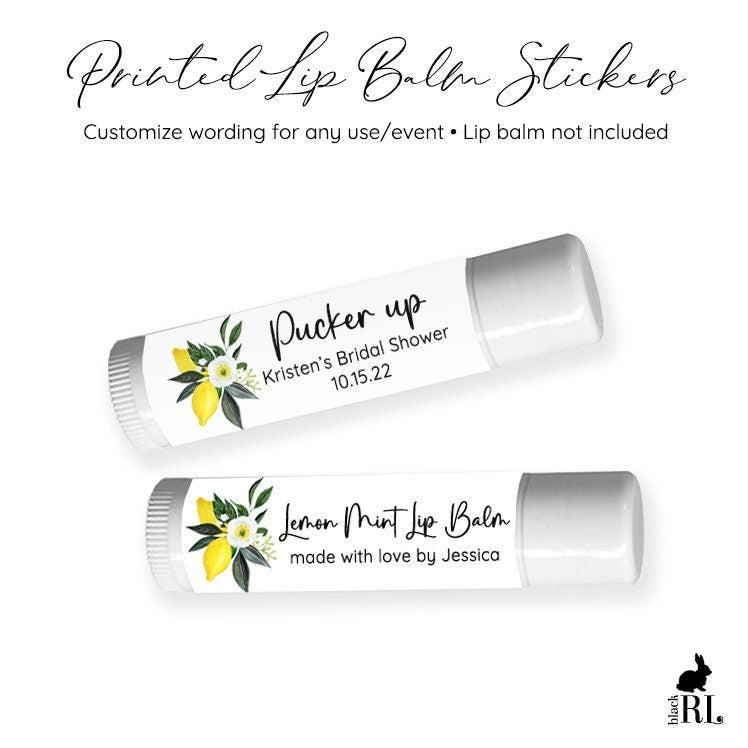 Printed Lip Balm Labels / Citrus - LM20