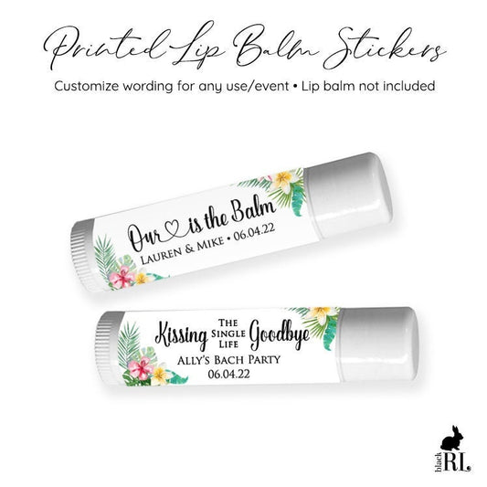Printed Lip Balm Labels / Tropical Flowers - TP19