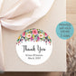 Printed Round Labels in 3 Sizes / Bright Colorful Blooms - CB20