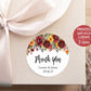 Printed Round Labels in 3 Sizes / Bright Fall Blooms - CJ21