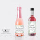 Printed Mini Wine or Mini Champagne Bottle Labels / Flowing Ferns - FN22