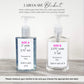 Printed Large Hand Sanitizer Labels / Brilliant Flowers - BC20