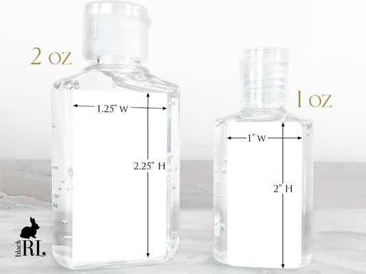 Printed Small Hand Sanitizer Labels / Mountain Landscape - MT21