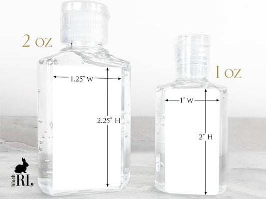 Printed Small Hand Sanitizer Labels / Green Foliage - GE20