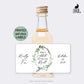 Printed Mini Liquor Bottle Labels / Ivy Greenery Wreath - IV22