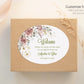Printed Oval Bag and Box Labels / Wild Roses Bouquet -  RA22